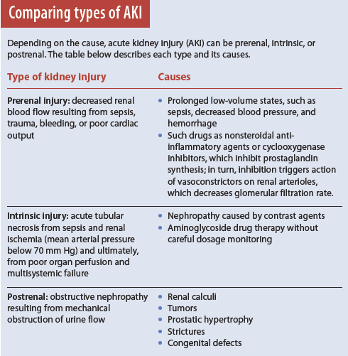 Acute kidney injury Causes phases and early detection