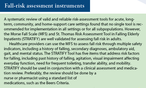 Fall-risk assessment instruments