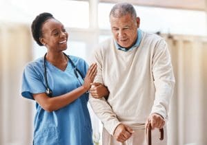 Nurse using soft skills with a patient