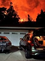 A view from Ravi Salgia’s house on Jan. 7 before the oncologist and his family fled to safety in less than seven minutes. Salgia doesn’t know whether his home is still standing. (Ravi Salgia)